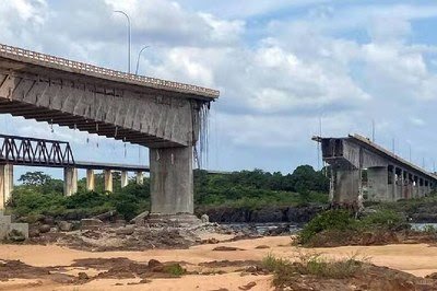 MPF apura danos ambientais causados pela queda de ponte sobre o Rio Tocantins, em Estreito (MA)