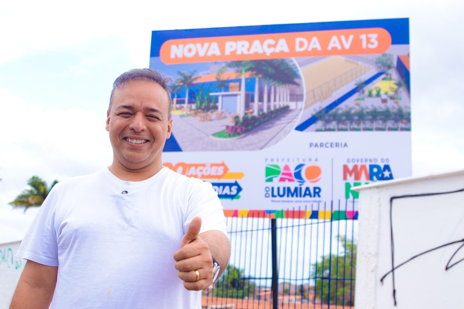 Fred Campos anuncia construção da nova praça da Avenida 13 no Maiobão como parte do programa “100 Ações em 100 Dias”