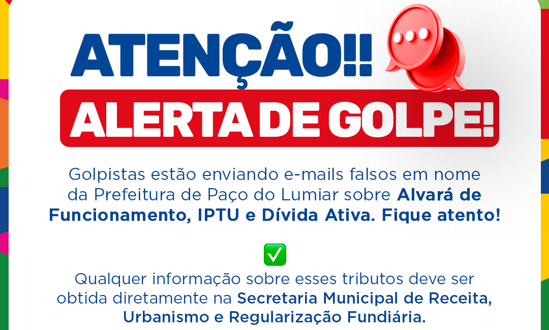 Prefeitura de Paço do Lumiar alerta sobre golpes envolvendo e-mails falsos