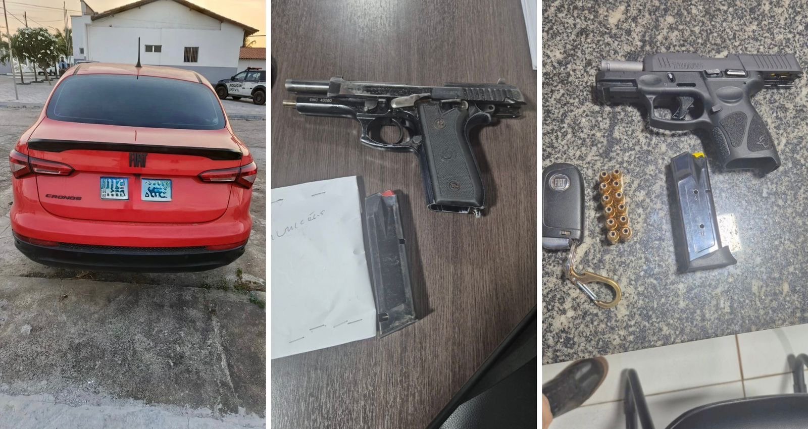 Polícia elucida em menos de 24 horas caso de disparo que feriu mulher em Paço do Lumiar; suspeitos foram apresentados na Delegacia do Maiobão