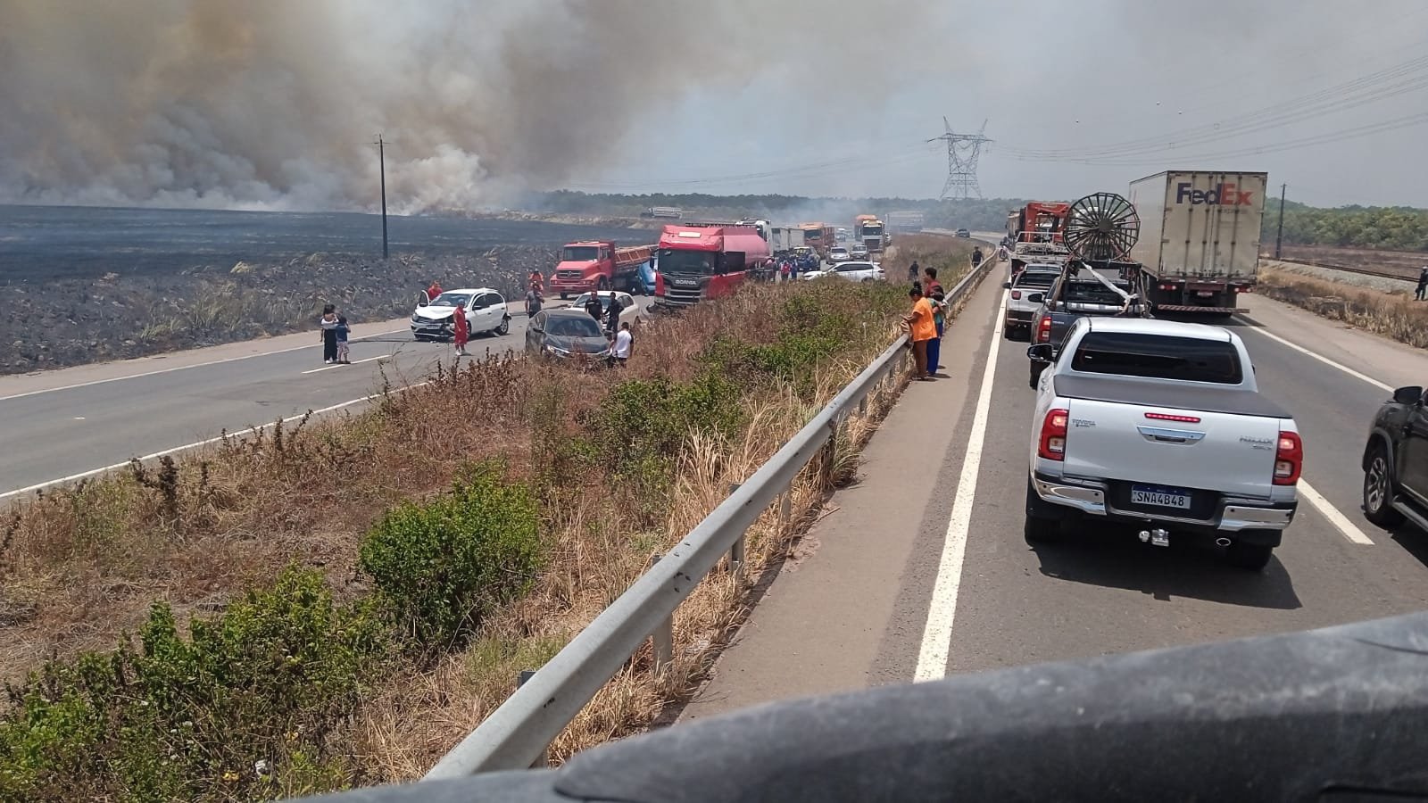 Engavetamento na BR-135: Campo de Perizes é palco de série de acidentes