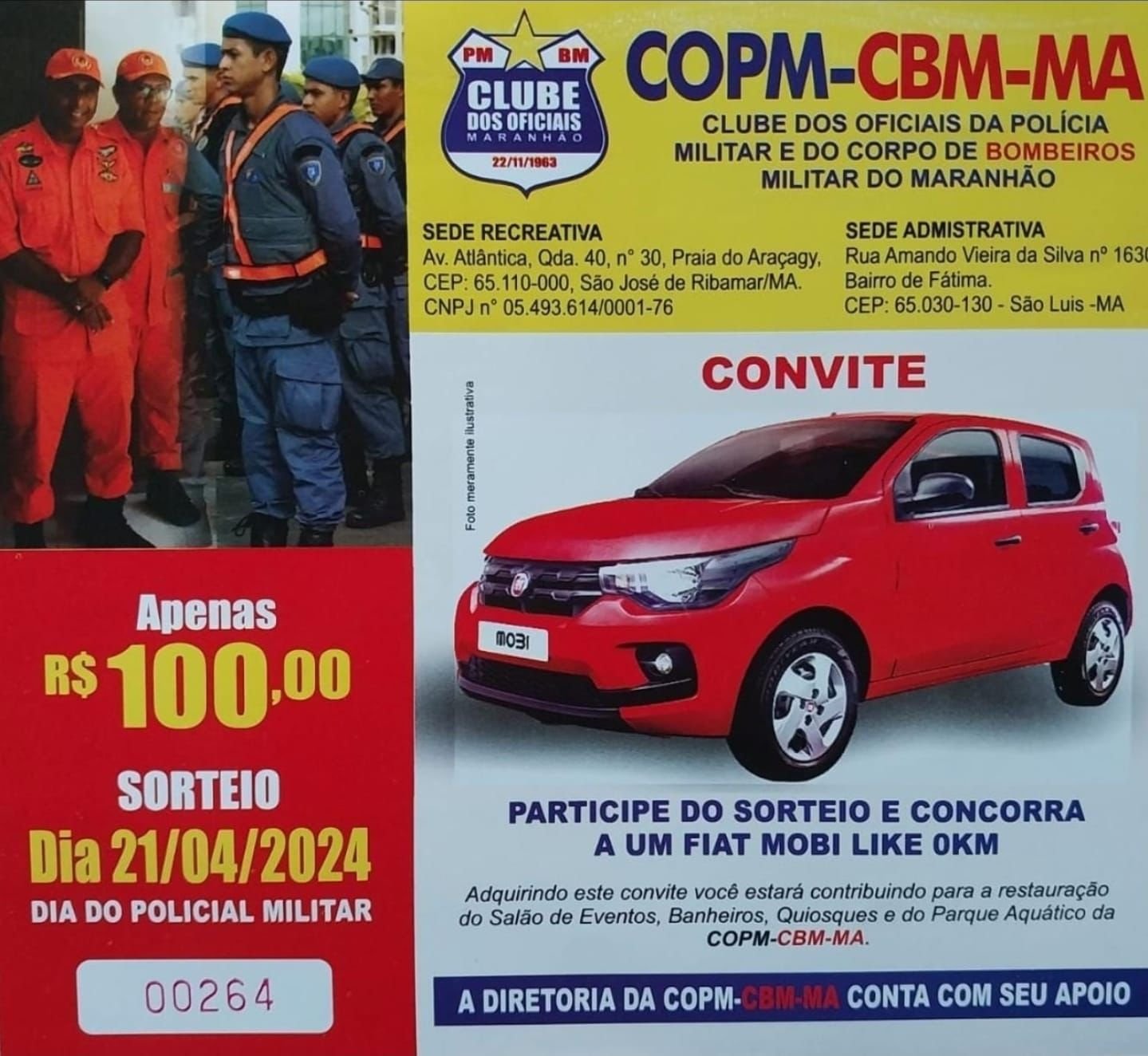 Suspeita de Fraude e suposto Golpe promovido pelo Clube dos Oficiais da PMMA (COPM) em rifa de Carro 