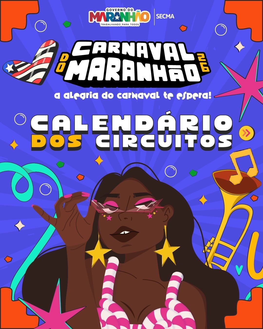 Governo do Maranhão divulga calendário oficial do Carnaval 2026