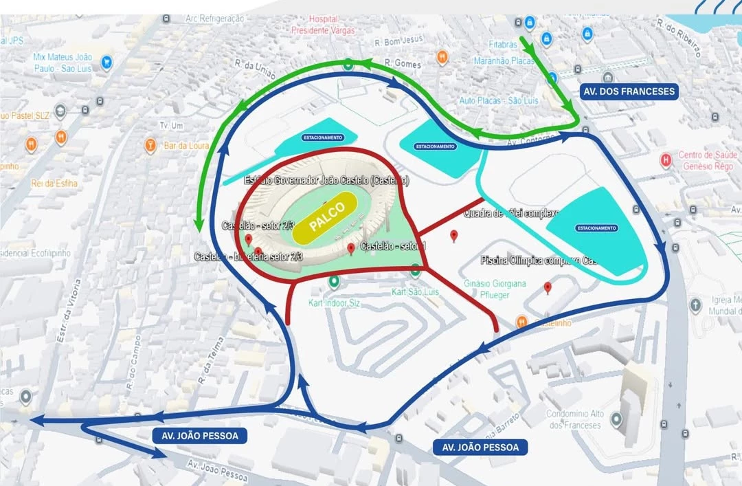Trânsito no entorno do Estádio Castelão é alterado para show do Guns N’ Roses em São Luís
